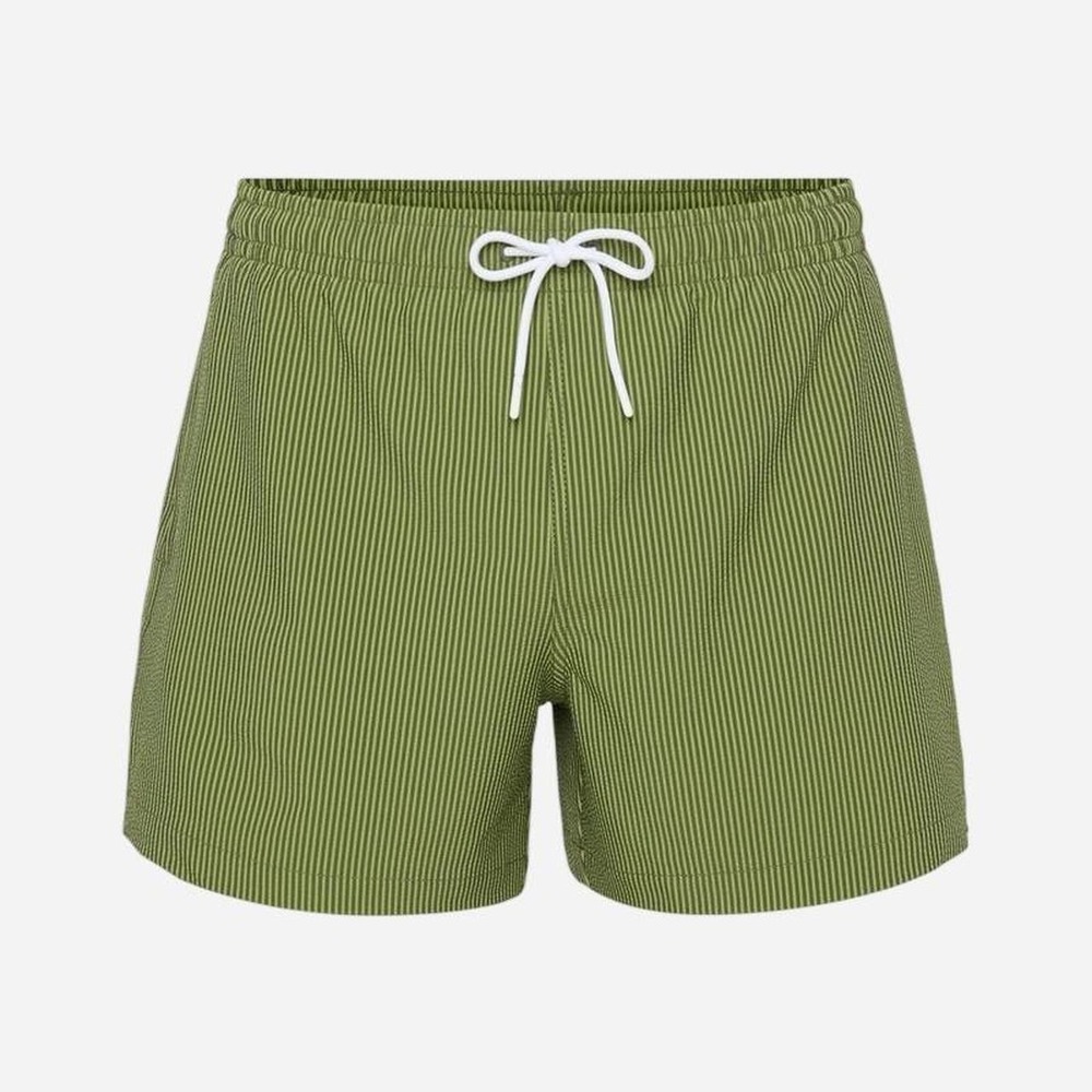 ABERCROMBIE green stripe swim shorts